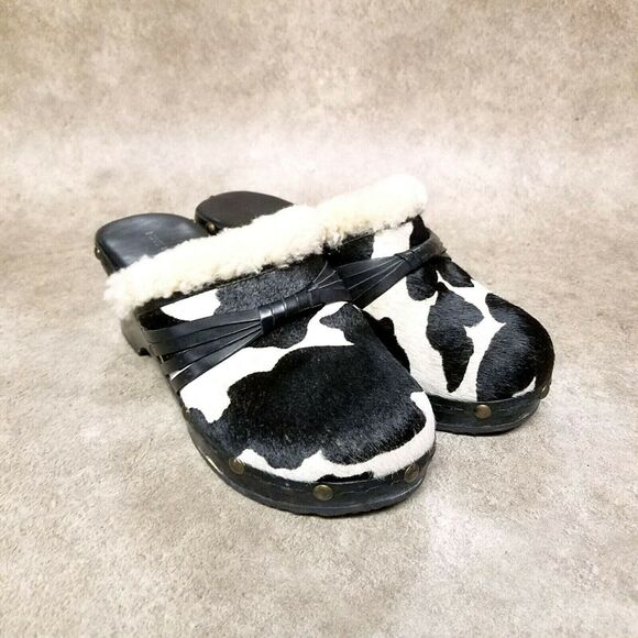 Nine West Womens STARTURNR 0505 Size 8 Black White Leather Slip On 2.5" Heeled C - Picture 1 of 10